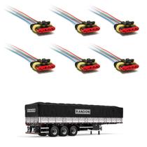 6 Conector Chicote Lanterna LED Lateral Randon 5 vias