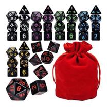 6 Conj. De 7 Dados Rpg Sendo 1 Cj. Dados Grandes - Orig.