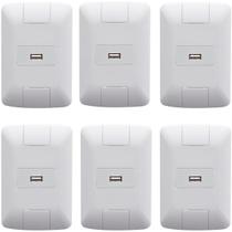6 Conjunto 4x2 1 Tomada USB 1,5 A Bivolt Tramontina Aria 6 Conjunto 4x2 1 Tomada USB 1,5 A Bivolt Tramontina Aria