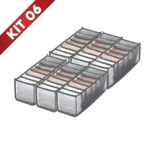 6 Conjunto 7Pçs Dobráveis De Organizadores Anti Poeira Para Roupas Para Seu Gavetas Ou Guarda Roupa 6 Conjunto 7Pçs Dobráveis De Organizadores Anti Poeira Para Roupas Para Seu Gavetas Ou Guarda Roupa