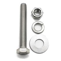 (6 conjuntos) Parafusos de cabeça hexagonal de aço inoxidável 3/8-16x2 com porcas (6 conjuntos) Parafusos de cabeça hexagonal de aço inoxidável 3/8-16x2 com porcas