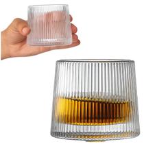 6 Copos de Vidro 170ml Giratório Luxo Whisky Drinks Bar