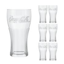 6 Copos de Vidro 470ml Contour Coca Cola Cristal Luxo Nadir 6 Copos de Vidro 470ml Contour Coca Cola Cristal Luxo Nadir