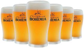 6 Copos P Chopp e Cerveja Bohemia - 340ml - Cervejaria Bohemia - Ambev Oficial - Globimport