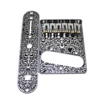 6 Cordas Tl Guitarra Elétrica Rolo Sela Ponte Placa De Controle Escultura Padrão Peças Guitarra