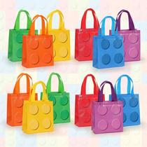 6 Cores, 24 Sacolas De Presente Para Blocos De Montar 15x20cm, Embalagens Criativas Para Festas De