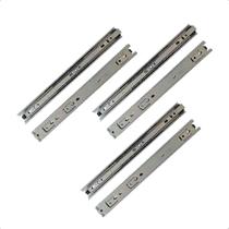 6 Corrediças Telescópicas 35Cm Gaveta Trilho Zinca. 3 Pares