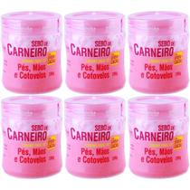 6 Creme Hidratante Pé Mãos Rachadura Sebo De Carneiro 200g