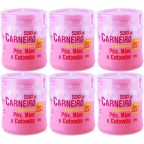 6 Creme Hidratante Pé Mãos Rachadura Sebo De Carneiro 200g