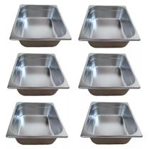 6 Cubas GN 1/2X100MM Inox para Buffet Sebem