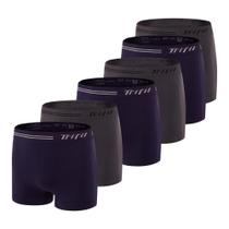 6 Cuecas Boxer Masculina Trifil Sem Costura De Microfibra Toque Macio Box Básica