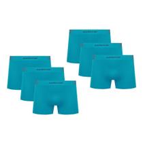 6 Cuecas Boxer Original Selene Masculina Confortável Infantil Juvenil Básica Em Microfibra Sem Costura