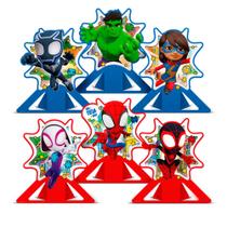 6 Decoração Display de mesa Homem Aranha e seus Amigos Festa 6 Decoração Display de mesa Homem Aranha e seus Amigos Festa