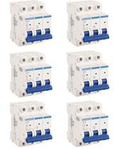 6 Disjuntor 20a Tripolar Tramontina Tdj3 Curva C 3ka