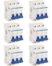 6 Disjuntor 6A Tripolar Tramontina Tdj3 Curva C 3ka