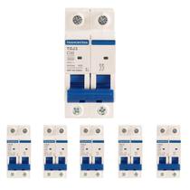 6 Disjuntor Tramontina 32A 2P Bipolar Curva C 3 kA TDJ3