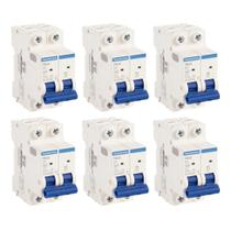 6 Disjuntor Tramontina 4A 2P Bipolar Curva C 3kA TDJ3 DIN