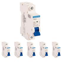6 Disjuntores 25A Unipolar Tramontina TDJ3 Curva C 3kA