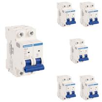 6 Disjuntores 40A Bipolar Tramontina TDJ3 Curva C 3kA
