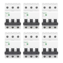 6 Disjuntores Schneider Mini Curva C 3p 16a 3ka Din 6 Disjuntores Schneider Mini Curva C 3p 16a 3ka Din