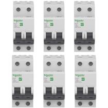 6 Disjuntores Termomagnético Mini Tipo C 20a 3ka Bip