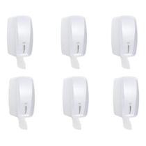 6 Dispenser Porta Papel Higiênico Cai Cai Branco P Banheiro