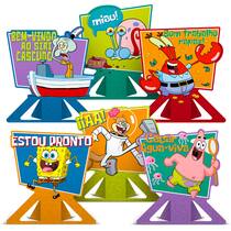 6 Display de mesa Decoração Bob Esponja Festa Aniversário 6 Display de mesa Decoração Bob Esponja Festa Aniversário