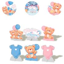 6 Display De Mesa Decoração Chá Revelação Festa Eventos 20cm