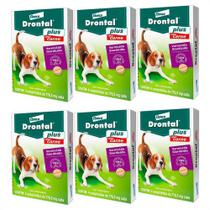 6 Drontal Plus Carne Cães 10kg Vermifugo 4 Comprimidos Bayer