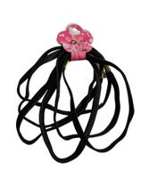 6 Elásticos Faixa De Cabelo Unissex Afro Puff Preta