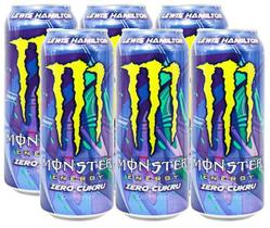 6 Energético Monster Lewis Hamilton Zero Açúcar Limit 500Ml