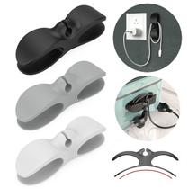 6 Enrolador Suporte Organizador Cabos Fios Silicone Adesivo