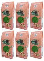 6 Erva Mate Chimarrão BRASÃO VERDE VANILLA ICE PÊSSEGO 500gr