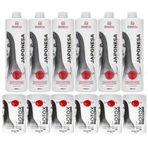 6 Escova Progressiva + 6 Btox Redutor De Volumes Japonesa 4D