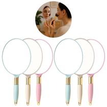 6 Espelhos Para Maquiagem Com Cabo de Luxo 24cm 6 Espelhos Para Maquiagem Com Cabo de Luxo 24cm