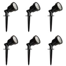 6 Espeto Para Jardim Taschibra Destaco Led 5W Bivolt Preto 3000K Luz Amarela 6 Espeto Para Jardim Taschibra Destaco Led 5W Bivolt Preto 3000K Luz Amarela