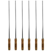 6 Espetos De Inox Para Coração 85cm Carne Churrasqueira 6 Espetos De Inox Para Coração 85cm Carne Churrasqueira