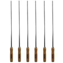 6 Espetos De Inox Para Coração 85cm Carne Churrasqueira 6 Espetos De Inox Para Coração 85cm Carne Churrasqueira