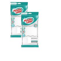 6 Esponja FlashLimp De Melamina Cada Pacote C/3 Mais Limpo