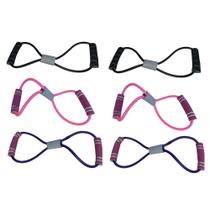 6 Extensores Elastico Fitness Musculaçao Crosstube 1 Fit
