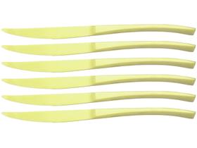 6 Facas para Mesa de Aço Inox Berna Champanhe Fosco - Wolff 6 Facas para Mesa de Aço Inox Berna Champanhe Fosco - Wolff