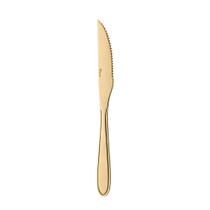 6 Facas para Mesa Lyor Gastro Dourado de Aço Inox 21,5cm