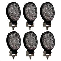 6 farol de led auxiliar redondo 27w 9 leds troller off-road carro 4x4 le-6710 -1013 6 farol de led auxiliar redondo 27w 9 leds troller off-road carro 4x4 le-6710 -1013