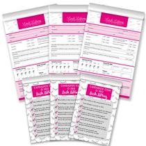 6 Fichas Bloco Atendimento para Lash Lifting+Blocos Cuidados