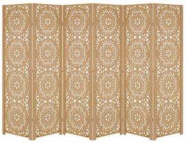 6 Folha Biombo Mandala Ambiente Divisória Separador Madeira Divisor De Ambiente Painel Sanfonado