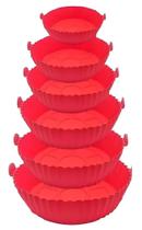 6 Formas Cesta De Silicone Para Air Fryer Reutilizável Antiaderente Compatível Com Todas Os Modelos 6 Formas Cesta De Silicone Para Air Fryer Reutilizável Antiaderente Compatível Com Todas Os Modelos