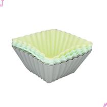 6 Formas Forminhas De Silicone Para Cupcake Muffin Quadrada