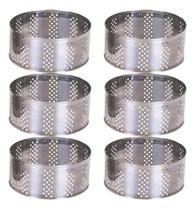 6 Formas Inox Redondas Para Queijo Frescal 1kg a 1,5kg Zatti 6 Formas Inox Redondas Para Queijo Frescal 1kg a 1,5kg Zatti