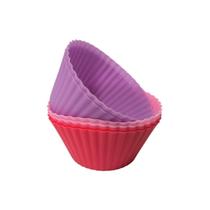 6 Forminhas Cupcake Mini para Docinhos Silicone Bolo Redonda Air Fryer Antiaderente Tortinha Muffin - MOKFA IMPORT