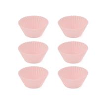 6 Forminhas Silicone Cupcake Mini Forma Bolo Muffin Petit Gateau Cozinha - Assadeira